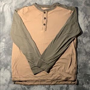 Two brown long sleeve shirts